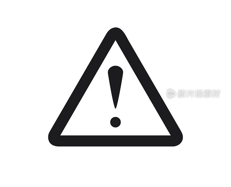 Warning Sign Symbol With Exclamation Mark Icon  - Vector
